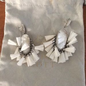 White tassel Kendra Scott earrings